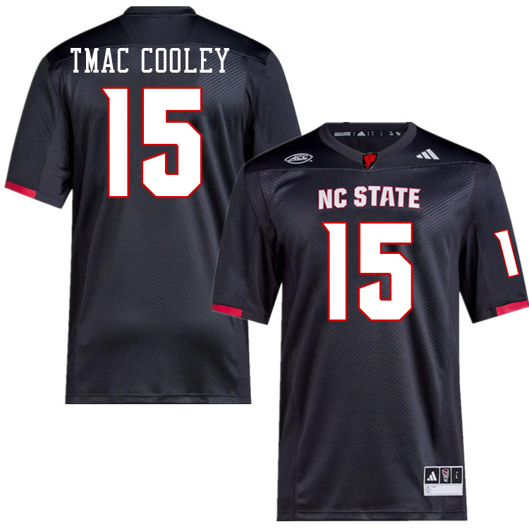 Men #15 Tamarcus TMac Cooley NC State Wolfpack College Football Jerseys Stitched-Black